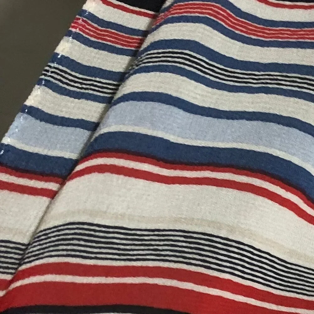 Timeless Neutral Stripe Scarf Wrap — Classic Everyday Luxury